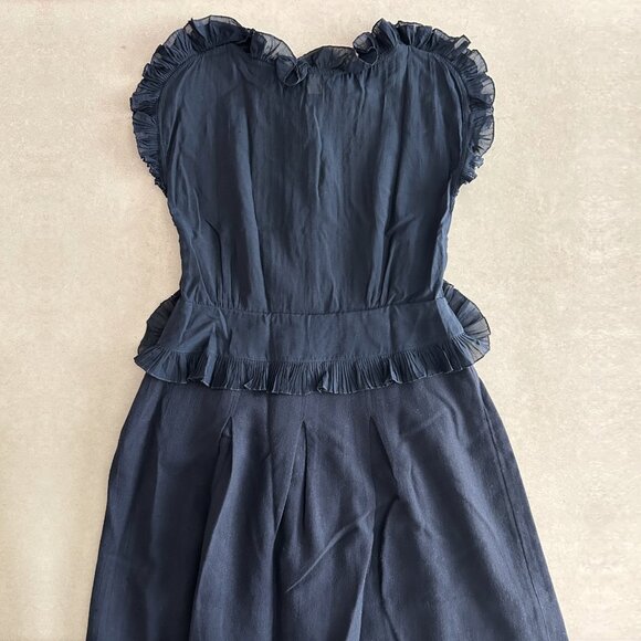 Marc by Marc Jacobs Navy Ruffle Dress ASO Alice Cullen - Picture 4 of 8